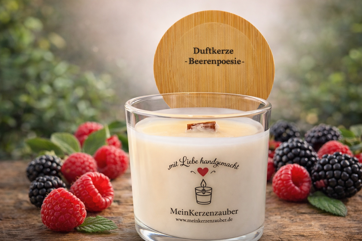 Duftkerze Beerenpoesie Mittel (140g) - MeinKerzenzauber