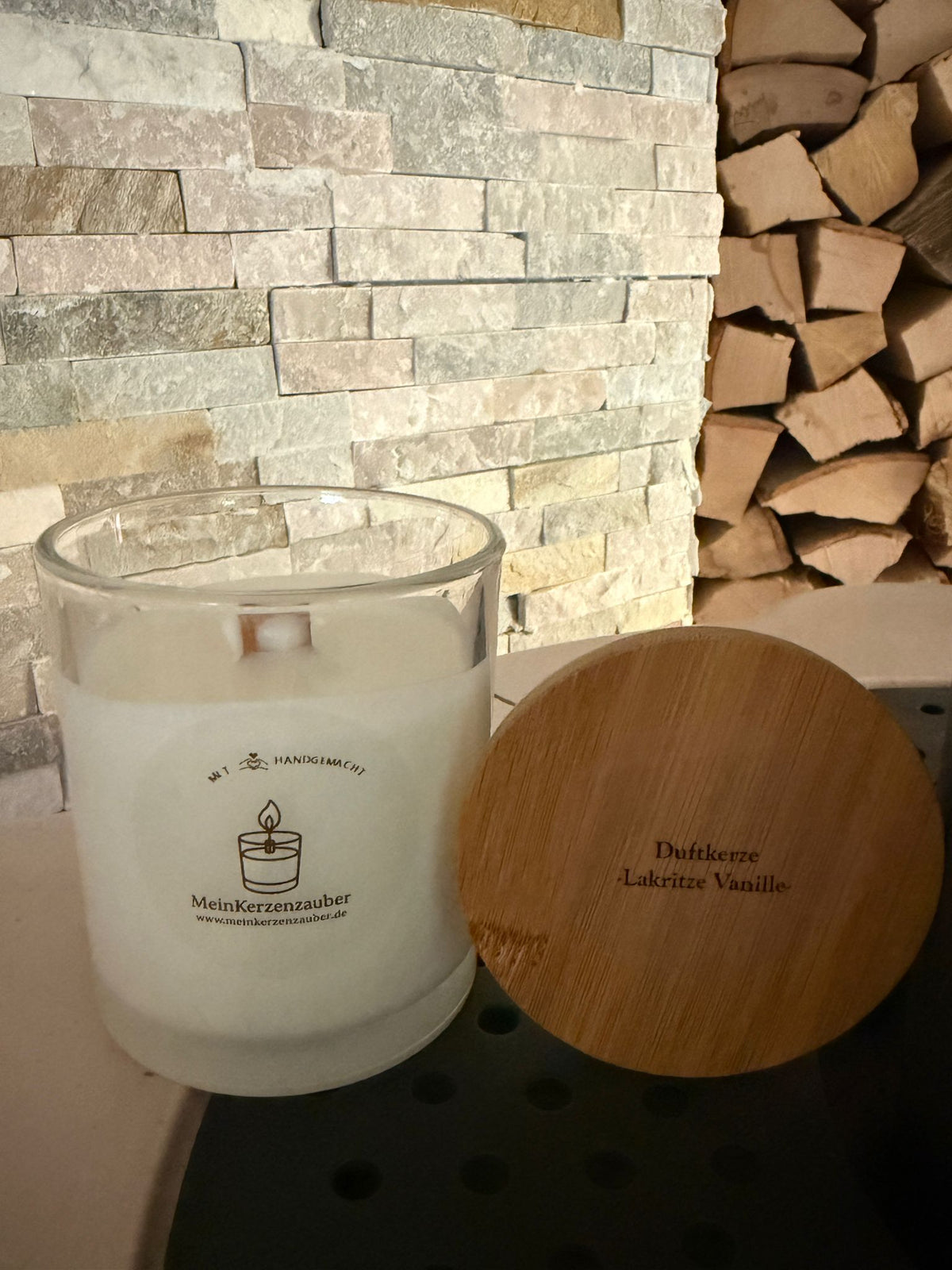 Duftkerze Lakritze Vanille Mittel (190g) - MeinKerzenzauber